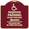 Signmission Modern Isa Connecticut Reserved Parking Permit Required Violators Fin Alum, 18" x 18", BU-1818-23873 A-DES-BU-1818-23873 - alternate 1